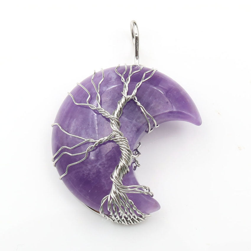 Ékszer Nyaklánc Életfa Medállal Holdkőből