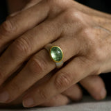 Zöld Vintage Gyűrű Kerek Kővel