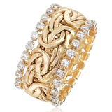 Aranyozott Vintage Gyűrű Zirconia Kővel